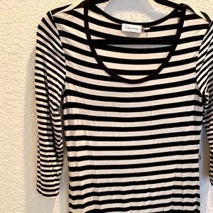 Calvin Klein Striped Long Dress